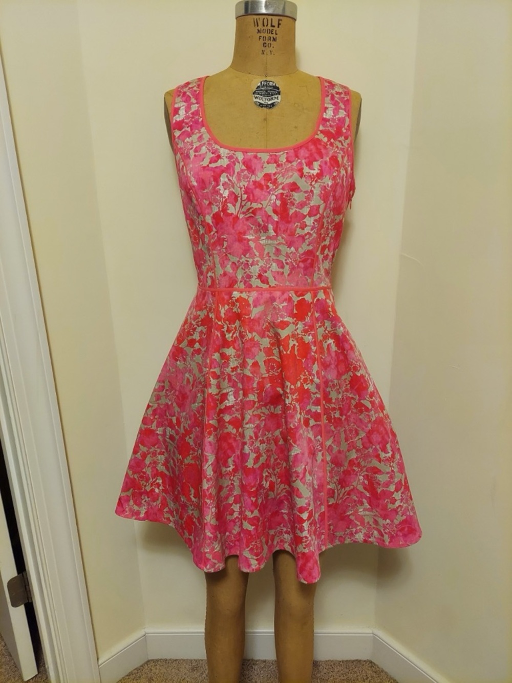 Jessica Simpson Bright Pink Sleeveless Dress